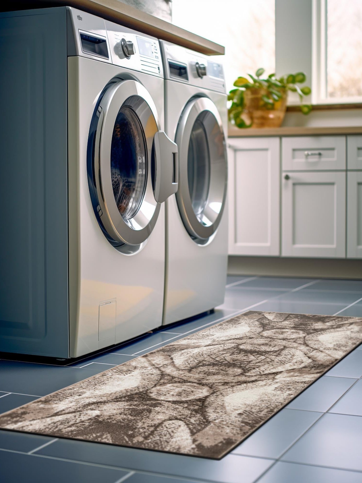 Brown 3' 3 x 16' 5 Sofia Runner Area Rug Durable Easy Clean Stain Resistant Unique Carpet for Affordable Interior Home Design for Sale at Rug Engine