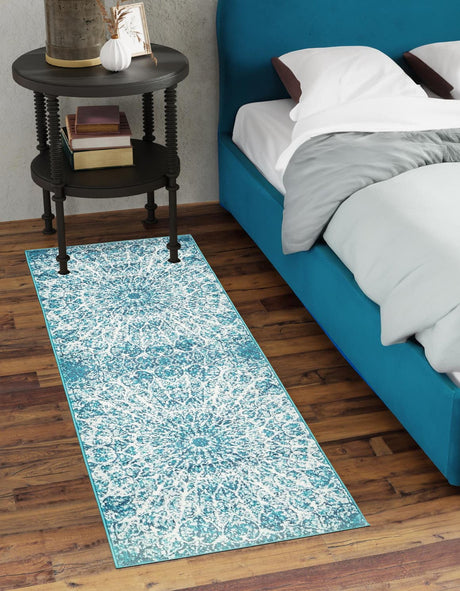 Turquoise 2' x 10' Sofia Runner Rug