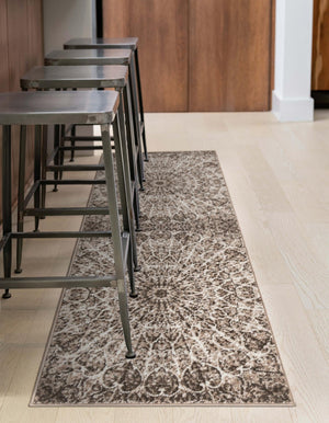 Brown 3' 3 x 20' Sofia Runner Rug