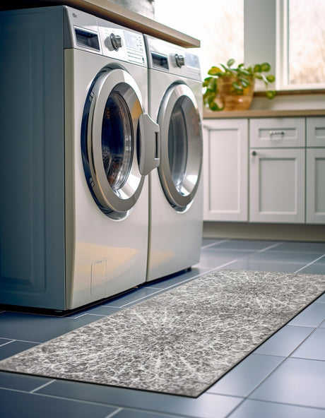 Dark Gray 3' 1 x 16' 5 Sofia Runner Area Rug Durable Easy Clean Stain Resistant Unique Carpet for Affordable Interior Home Design for Sale at Rug Engine
