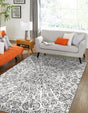 Dark Gray 5' 3 x 8' Sofia Rectangle Area Rug Durable Easy Clean Stain Resistant Unique Carpet for Affordable Interior Home Design for Sale at Rug Engine