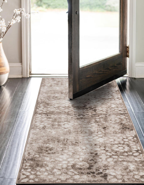 Brown 3' 3 x 16' 5 Sofia Runner Area Rug Durable Easy Clean Stain Resistant Unique Carpet for Affordable Interior Home Design for Sale at Rug Engine