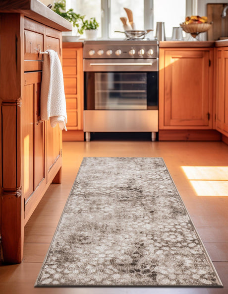 Brown 2' x 13' 1 Sofia Runner Area Rug Durable Easy Clean Stain Resistant Unique Carpet for Affordable Interior Home Design for Sale at Rug Engine