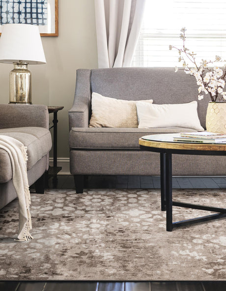 Brown 4' 1 x 6' 1 Sofia Rectangle Area Rug Durable Easy Clean Stain Resistant Unique Carpet for Affordable Interior Home Design for Sale at Rug Engine