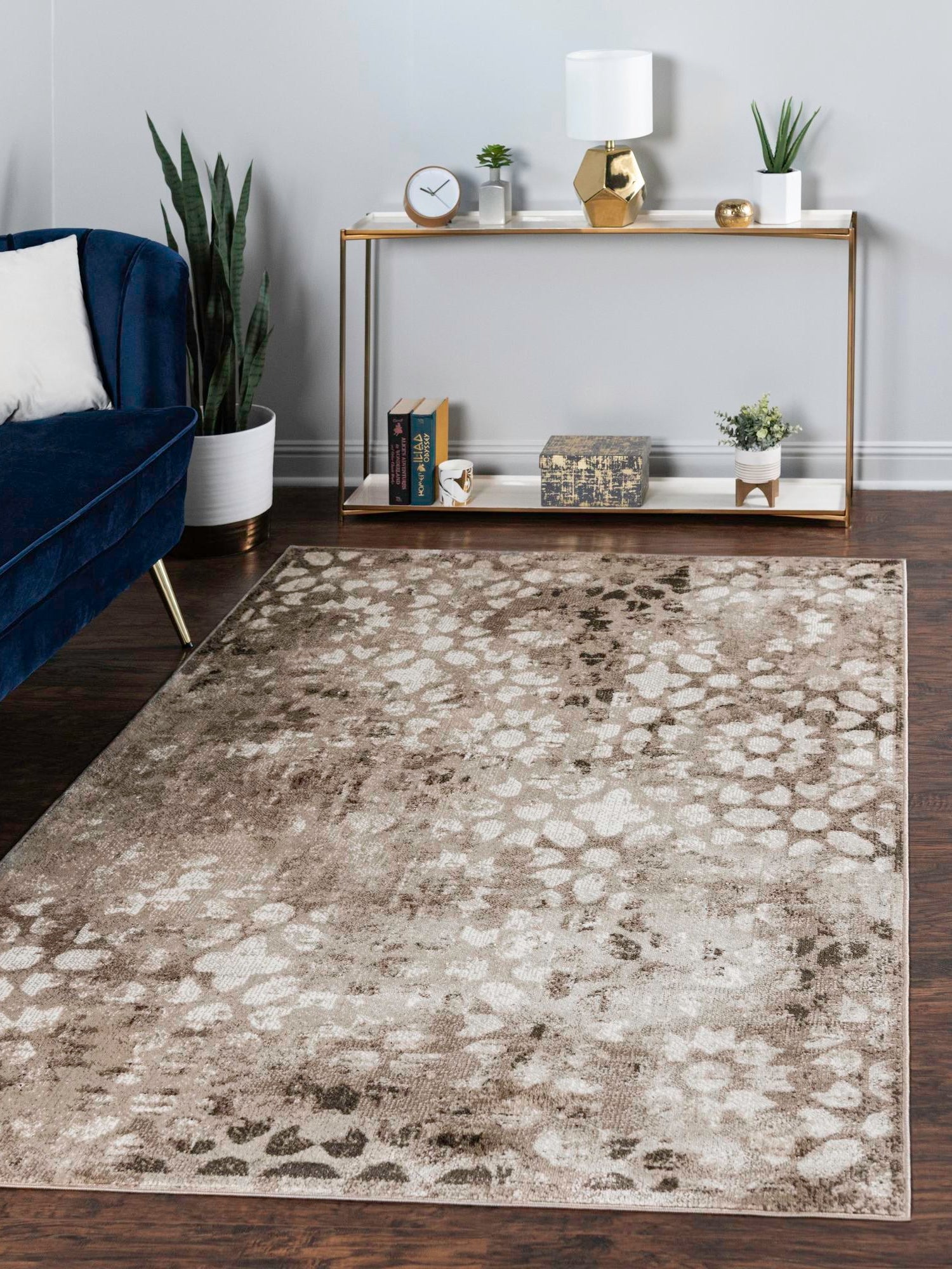 Brown 2' x 3' 1 Sofia Rectangle Area Rug Durable Easy Clean Stain Resistant Unique Carpet for Affordable Interior Home Design for Sale at Rug Engine