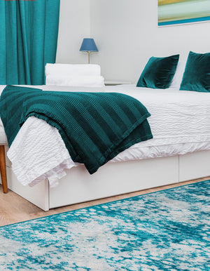 Turquoise 3' 3 x 16' 5 Sofia Runner Rug