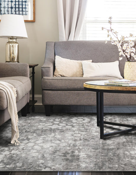 Dark Gray 5' 3 x 8' Sofia Rectangle Area Rug Durable Easy Clean Stain Resistant Unique Carpet for Affordable Interior Home Design for Sale at Rug Engine