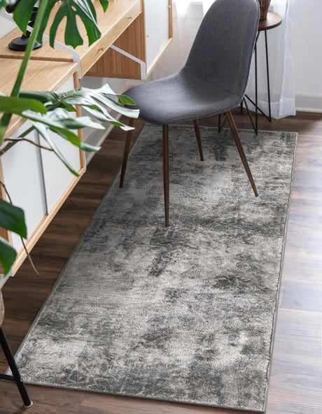 Dark Gray 3' 1 x 19' 8 Sofia Runner Area Rug Durable Easy Clean Stain Resistant Unique Carpet for Affordable Interior Home Design for Sale at Rug Engine