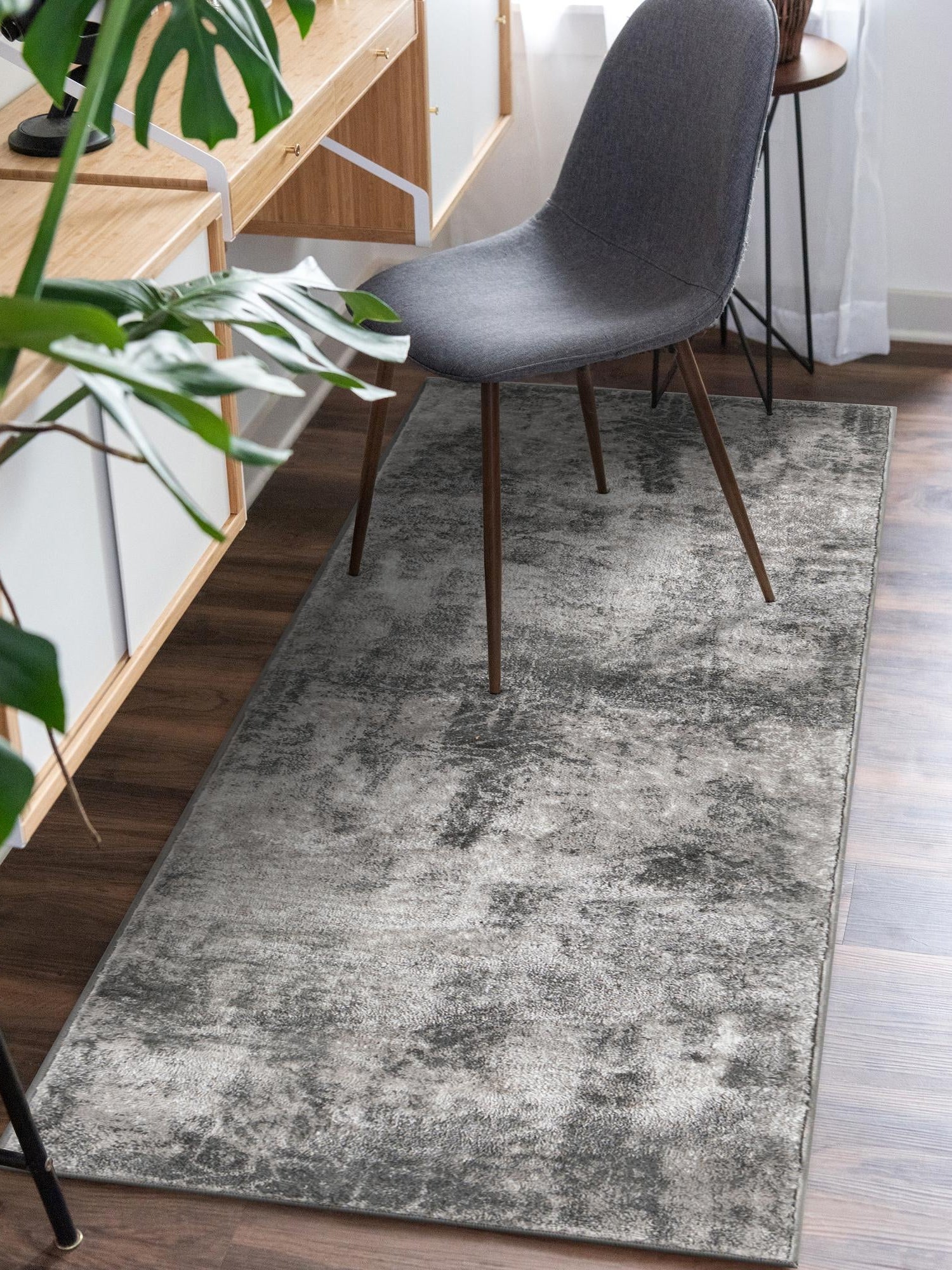 Dark Gray 2' x 13' 1 Sofia Runner Area Rug Durable Easy Clean Stain Resistant Unique Carpet for Affordable Interior Home Design for Sale at Rug Engine