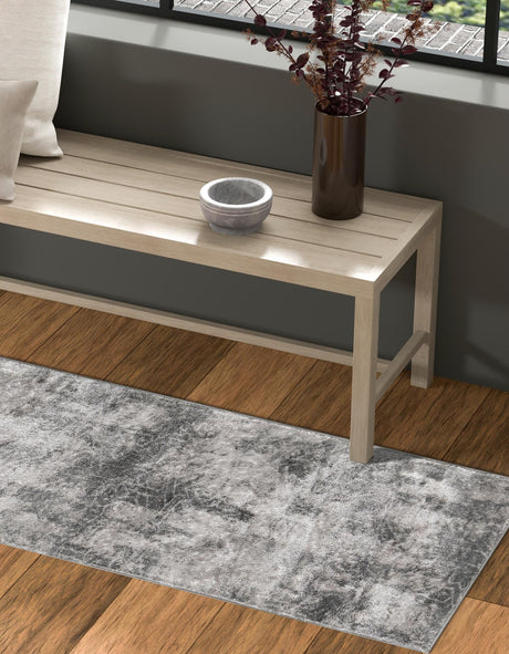 Dark Gray 3' 1 x 16' 5 Sofia Runner Area Rug Durable Easy Clean Stain Resistant Unique Carpet for Affordable Interior Home Design for Sale at Rug Engine