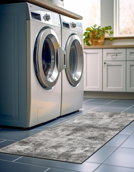 Dark Gray 2' x 9' 10 Sofia Runner Area Rug Durable Easy Clean Stain Resistant Unique Carpet for Affordable Interior Home Design for Sale at Rug Engine