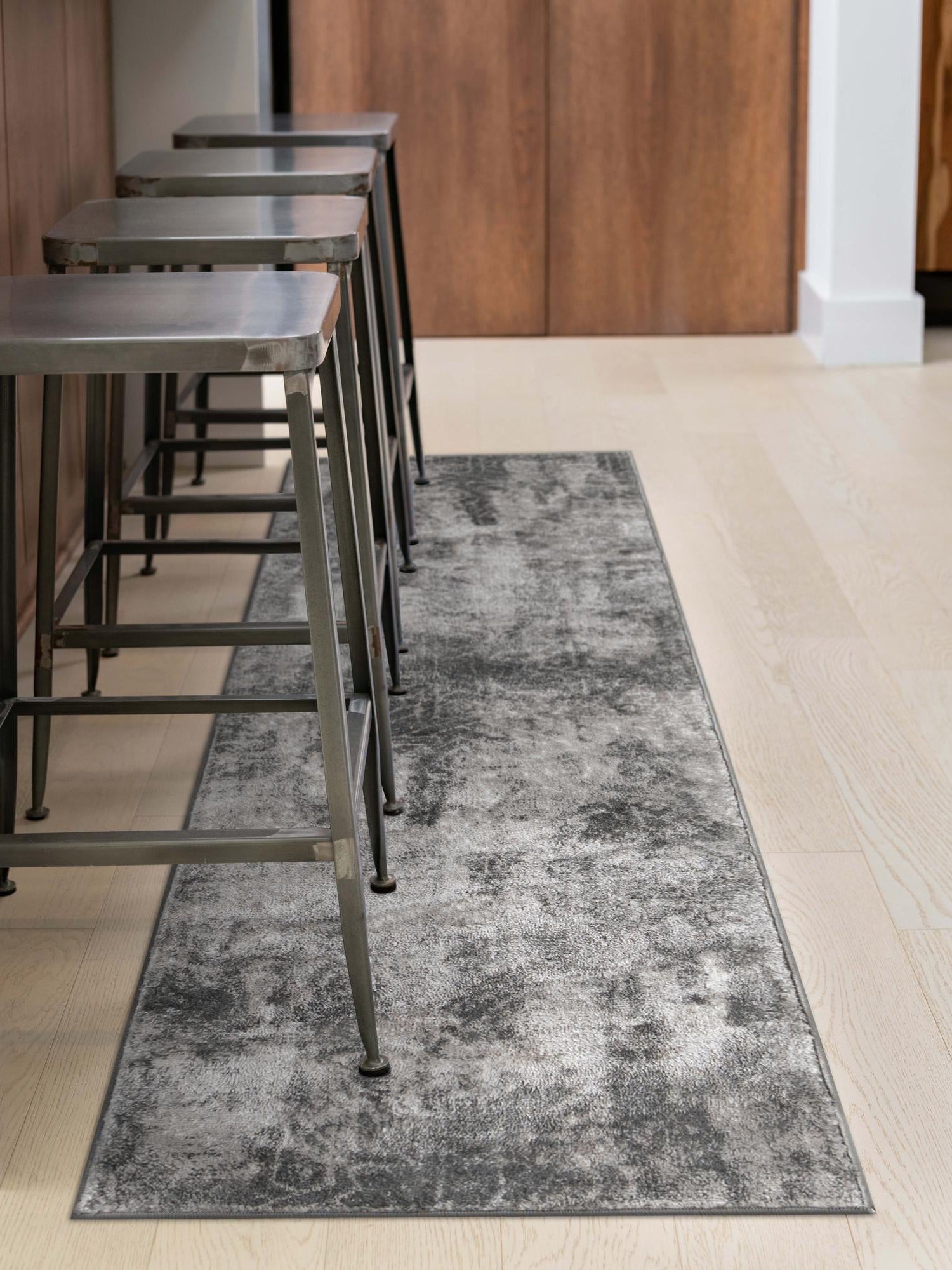 Dark Gray 2' x 13' 1 Sofia Runner Area Rug Durable Easy Clean Stain Resistant Unique Carpet for Affordable Interior Home Design for Sale at Rug Engine
