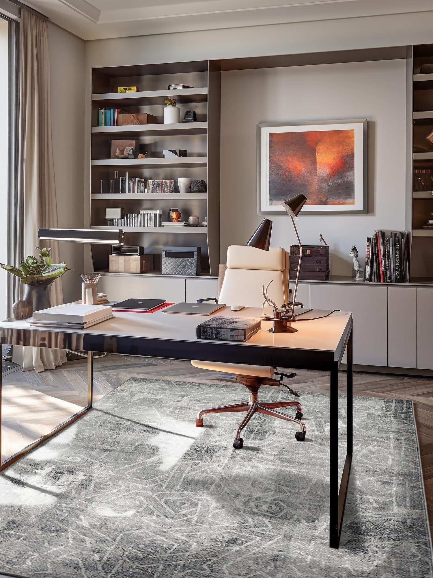 Dark Gray 9' x 12' Sofia Rectangle Area Rug Durable Easy Clean Stain Resistant Unique Carpet for Affordable Interior Home Design for Sale at Rug Engine