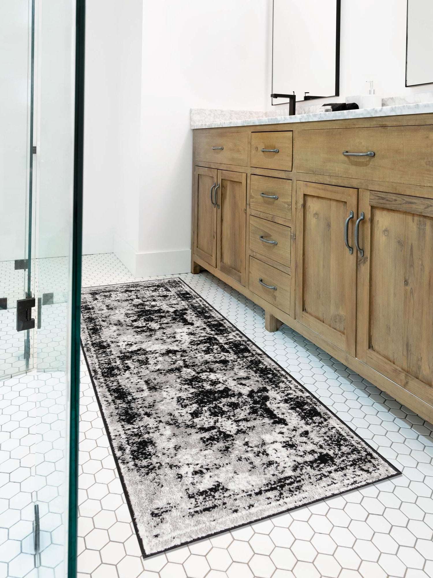 Black 3' 3 x 19' 8 Sofia Runner Area Rug