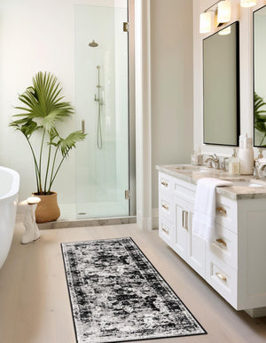 Black 2' x 7' Sofia Runner Rug