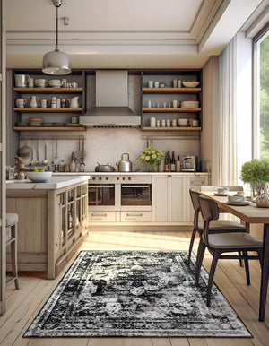 Black 8' x 10' Sofia Rectangle Rug