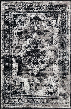 Black 5' 3 x 8' Sofia Rectangle Rug