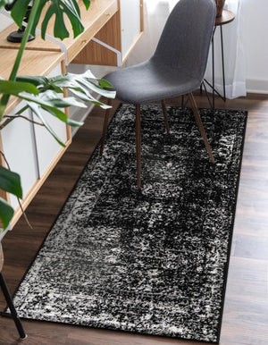 Black 2' x 7' Sofia Runner Rug