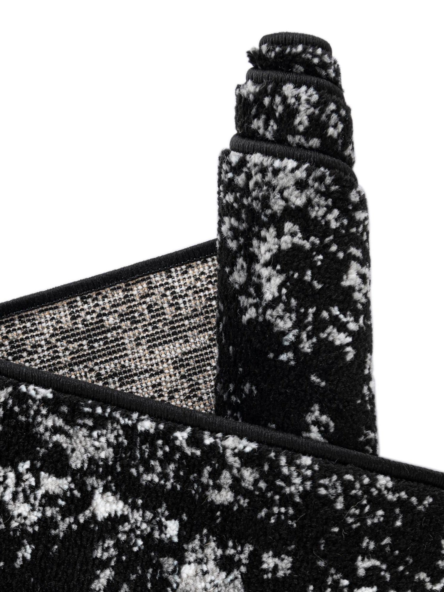 Black 2' x 8' Sofia Runner Area Rug Durable Easy Clean Stain Resistant Unique Carpet for Affordable Interior Home Design for Sale at Rug Engine