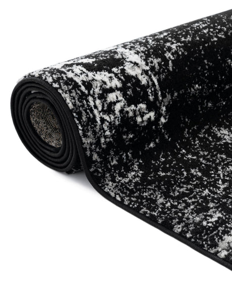Black 2' 7 x 12' Sofia Runner Area Rug Durable Easy Clean Stain Resistant Unique Carpet for Affordable Interior Home Design for Sale at Rug Engine