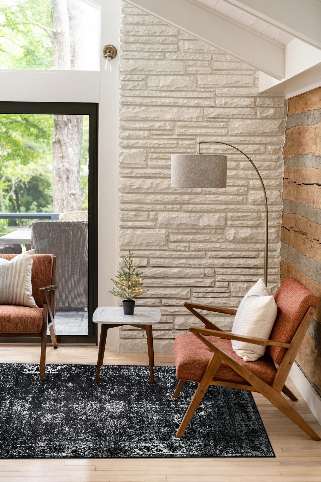 Black 7' 10 x 10' Sofia Rectangle Area Rug Discounted Clearance Final Sale