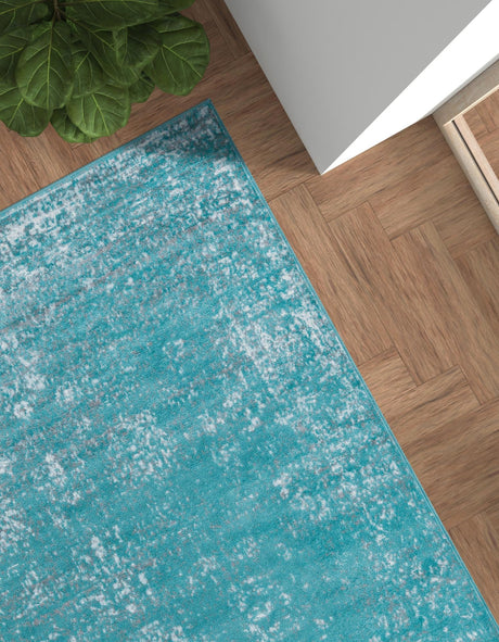 Turquoise 9' x 12' Sofia Rectangle Area Rug Durable Easy Clean Stain Resistant Unique Carpet for Affordable Interior Home Design for Sale at Rug Engine