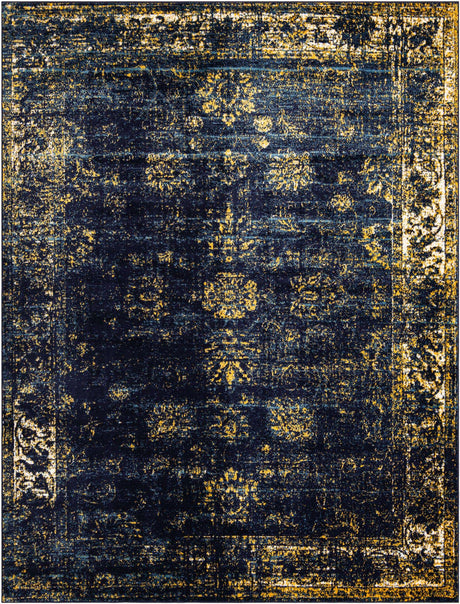 Navy Blue 9' x 12' 2 Sofia Rectangle Rug
