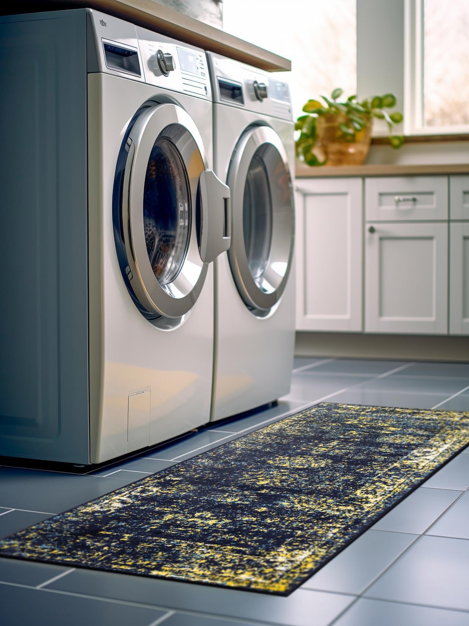 Navy Blue 2' x 13' 1 Sofia Runner Area Rug Durable Easy Clean Stain Resistant Unique Carpet for Affordable Interior Home Design for Sale at Rug Engine