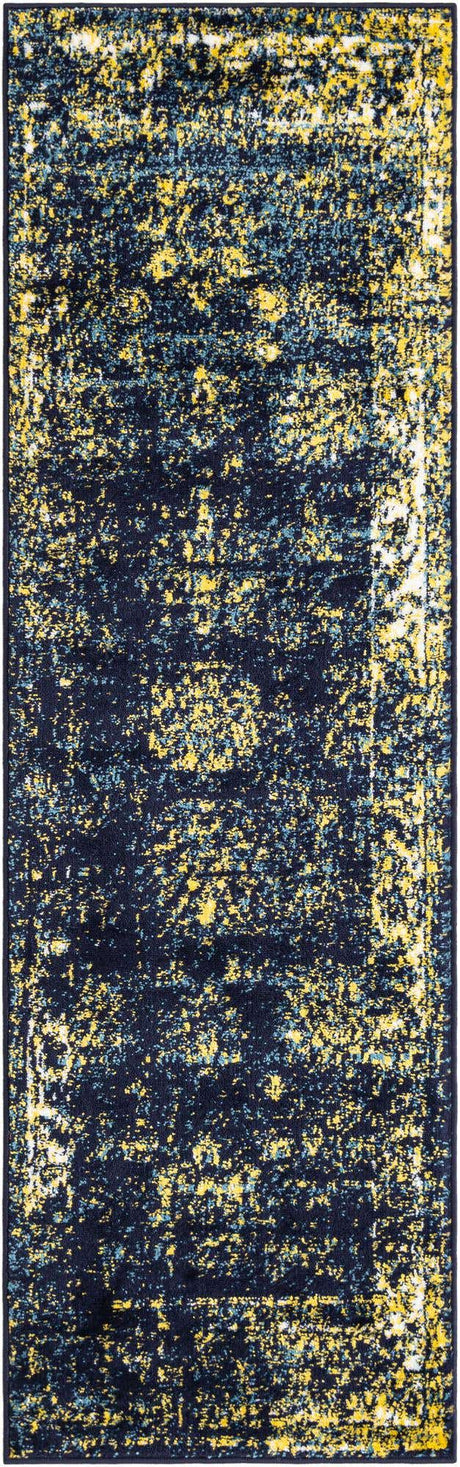 Navy Blue 2' x 7' Sofia Runner Rug