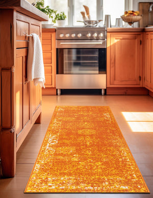 Orange 2' x 10' Sofia Runner Rug