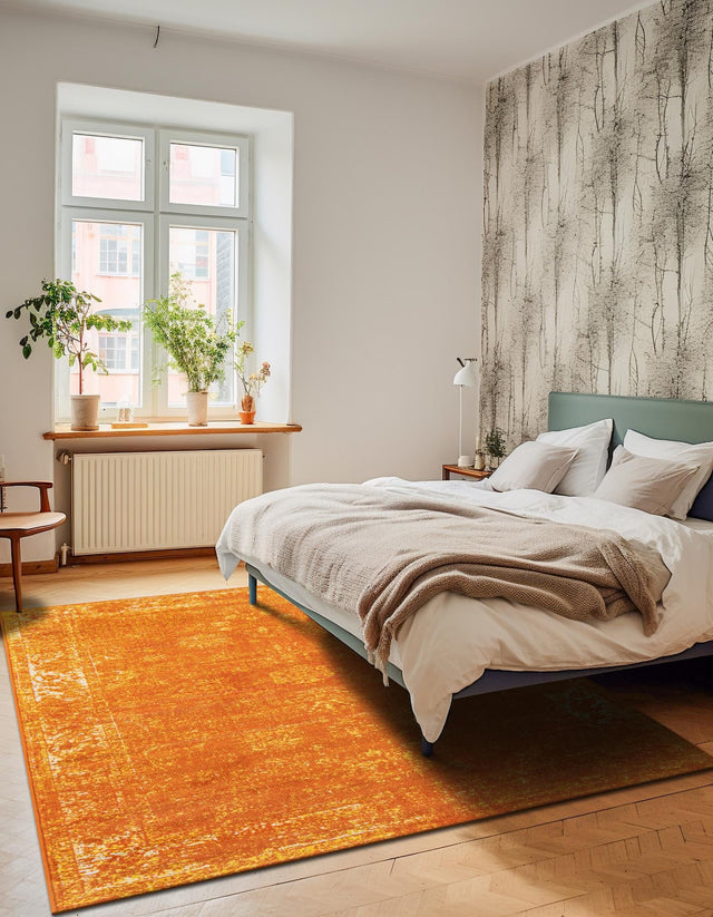 Orange 5' 3 x 8' Sofia Rectangle Rug