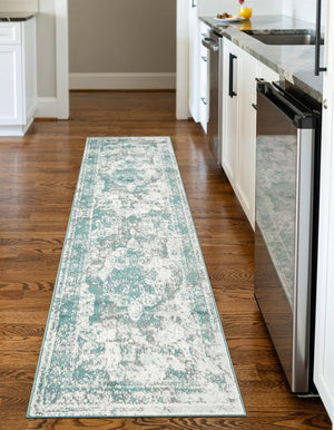 Turquoise 2' x 10' Sofia Runner Rug
