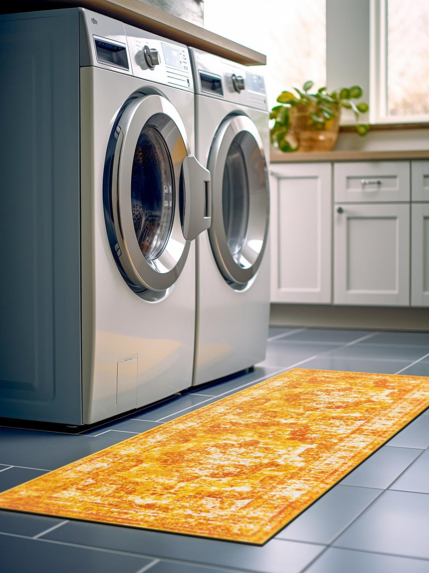 Orange 2' x 13' 1 Sofia Runner Area Rug Durable Easy Clean Stain Resistant Unique Carpet for Affordable Interior Home Design for Sale at Rug Engine
