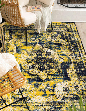 Navy Blue 9' x 12' 2 Sofia Rectangle Rug