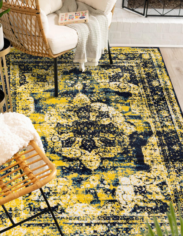 Navy Blue 9' x 12' 2 Sofia Rectangle Rug