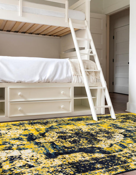 Navy Blue 9' x 12' Sofia Rectangle Area Rug Durable Easy Clean Stain Resistant Unique Carpet for Affordable Interior Home Design for Sale at Rug Engine