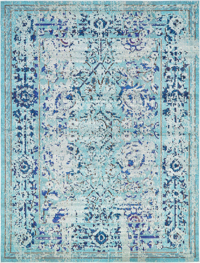 Light Blue 10' x 13' 1 Medici Rectangle Area Rug 100% Polypropylene Traditional Vintage Classic Carpet for Home Interior Design Decor for Sale at Rug Engine