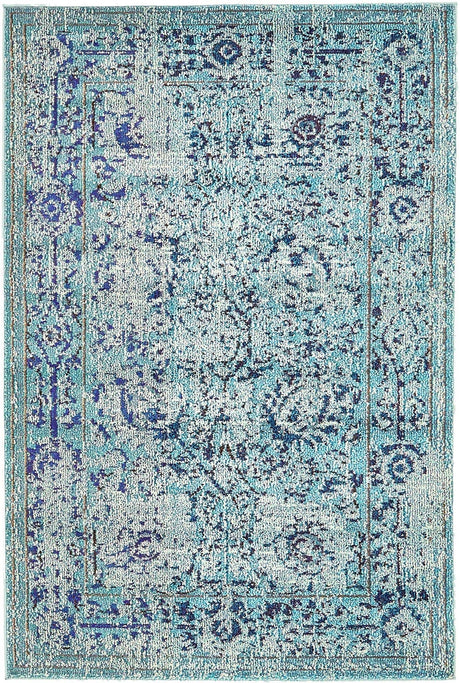 Light Blue 4' 1 x 6' 1 Medici Rectangle Area Rug 100% Polypropylene Traditional Vintage Classic Carpet for Home Interior Design Decor for Sale at Rug Engine