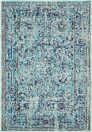 Light Blue 2' 2 x 3' 1 Medici Rectangle Area Rug 100% Polypropylene Traditional Vintage Classic Carpet for Home Interior Design Decor for Sale at Rug Engine