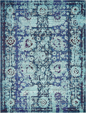 Blue 10' x 13' 1 Medici Rectangle Area Rug 100% Polypropylene Traditional Vintage Classic Carpet for Home Interior Design Decor for Sale at Rug Engine