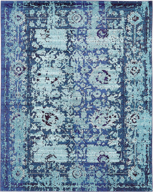 Blue 8' x 10' Medici Rectangle Area Rug 100% Polypropylene Traditional Vintage Classic Carpet for Home Interior Design Decor for Sale at Rug Engine
