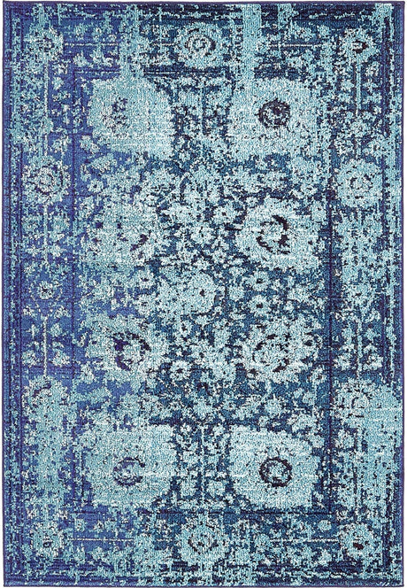 Blue 4' 1 x 6' 1 Medici Rectangle Area Rug 100% Polypropylene Traditional Vintage Classic Carpet for Home Interior Design Decor for Sale at Rug Engine