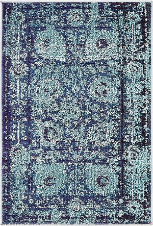 Blue 2' 2 x 3' 1 Medici Rectangle Area Rug 100% Polypropylene Traditional Vintage Classic Carpet for Home Interior Design Decor for Sale at Rug Engine