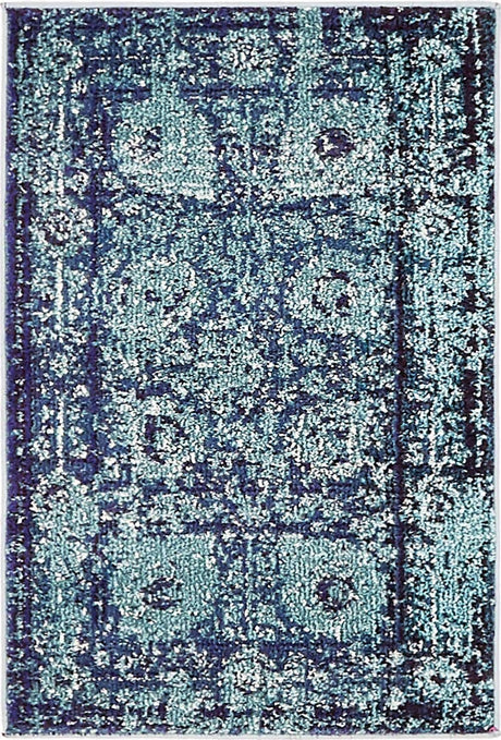 Blue 2' 2 x 3' 1 Medici Rectangle Area Rug 100% Polypropylene Traditional Vintage Classic Carpet for Home Interior Design Decor for Sale at Rug Engine