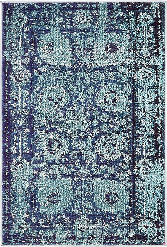 Blue 2' 2 x 3' 1 Medici Rectangle Area Rug 100% Polypropylene Traditional Vintage Classic Carpet for Home Interior Design Decor for Sale at Rug Engine