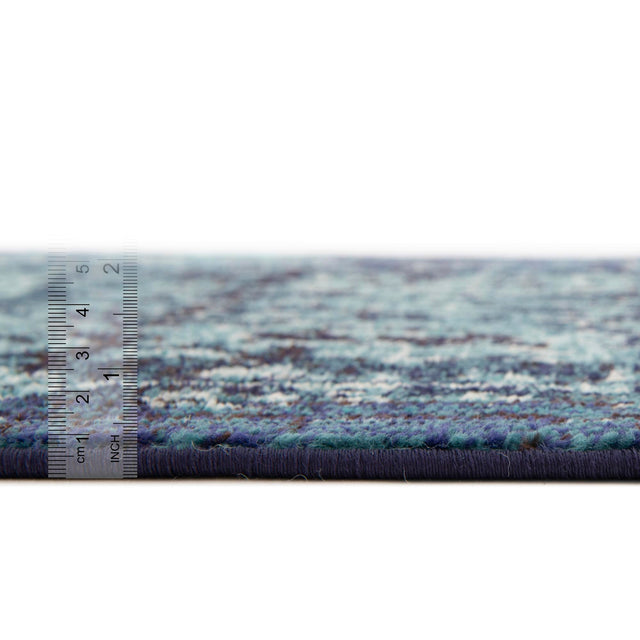 Blue 8' x 8' Medici Square Area Rug 100% Polypropylene Traditional Vintage Classic Carpet for Home Interior Design Decor for Sale at Rug Engine