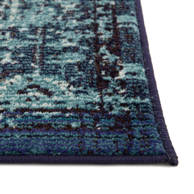 Blue 8' x 8' Medici Square Area Rug 100% Polypropylene Traditional Vintage Classic Carpet for Home Interior Design Decor for Sale at Rug Engine