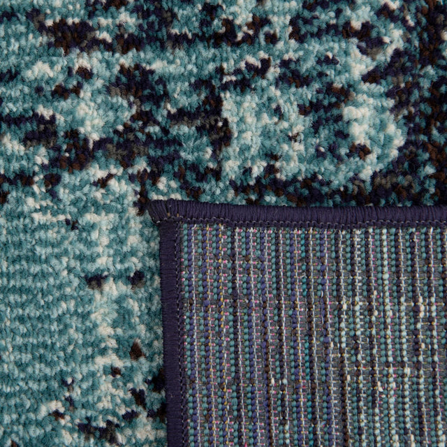 Blue 8' x 8' Medici Square Area Rug 100% Polypropylene Traditional Vintage Classic Carpet for Home Interior Design Decor for Sale at Rug Engine