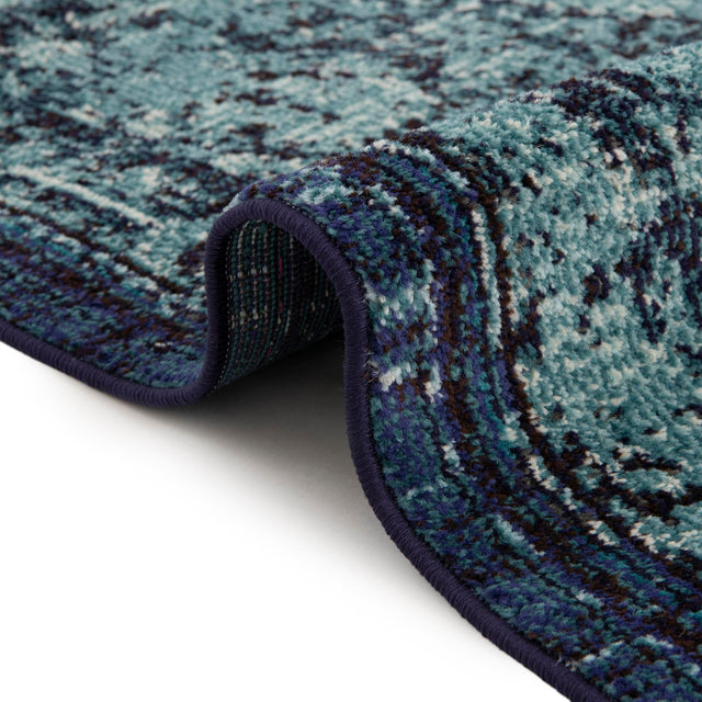 Blue 8' x 8' Medici Square Area Rug 100% Polypropylene Traditional Vintage Classic Carpet for Home Interior Design Decor for Sale at Rug Engine