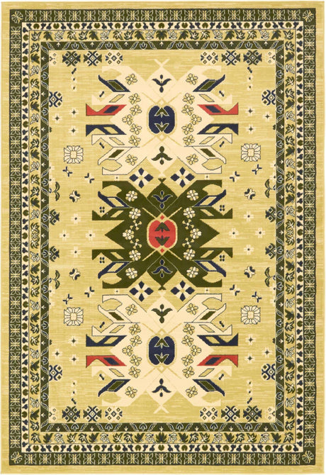 Cream 6' 1 x 9' Taftan Rectangle Area Rug